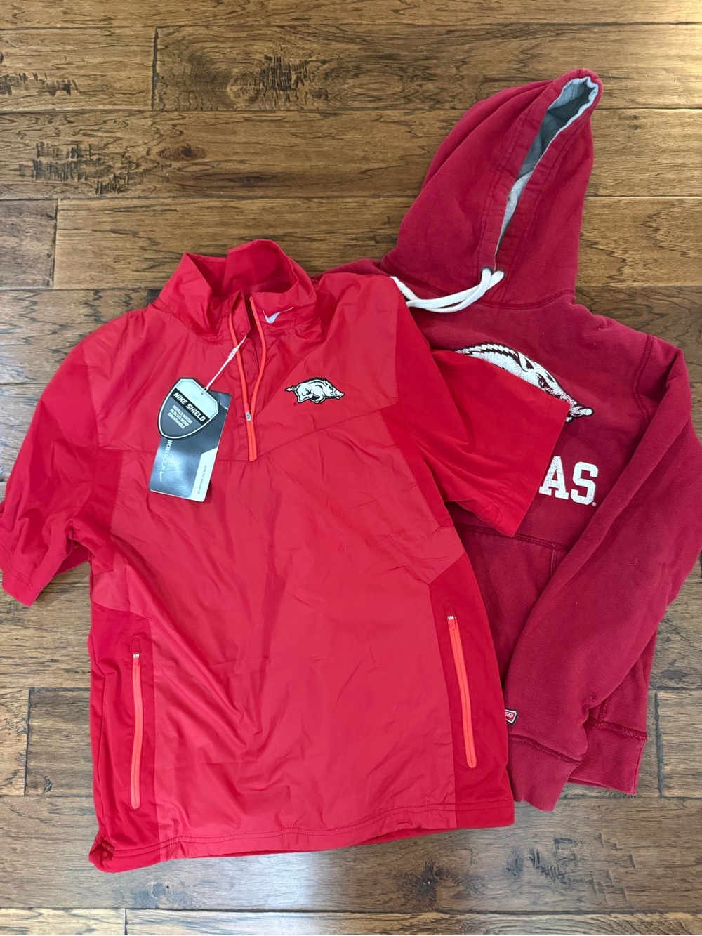 Nike Red Arkansas Razorbacks Pullover Rain Jacket